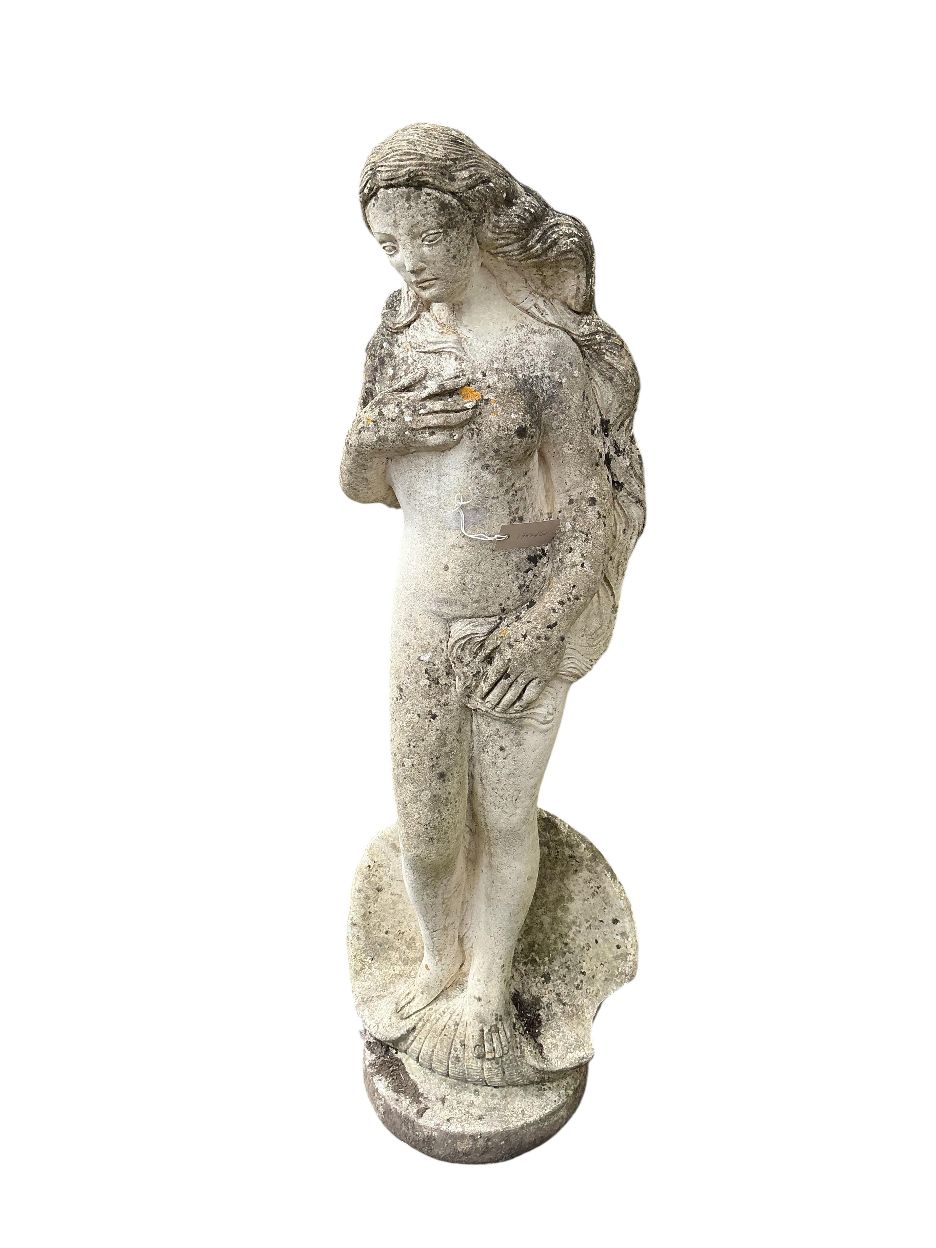 A reconstituted stone Venus garden ornament, height 120cm